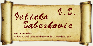 Veličko Dabesković vizit kartica